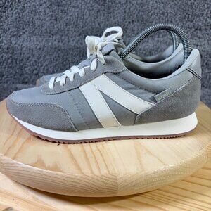 Kizik Milan Sneaker Womens Size 7 Gray Suede Hands Free Slip On Casual Shoe
